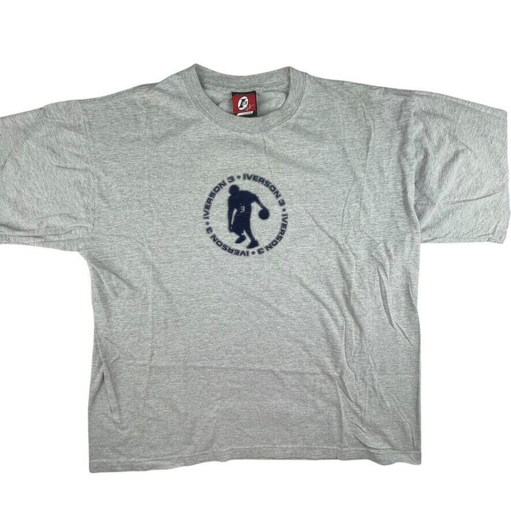 Allen Iverson AI3 Reebok t-shirt y2k 2000s The Answer silhouette logo tee XL fit